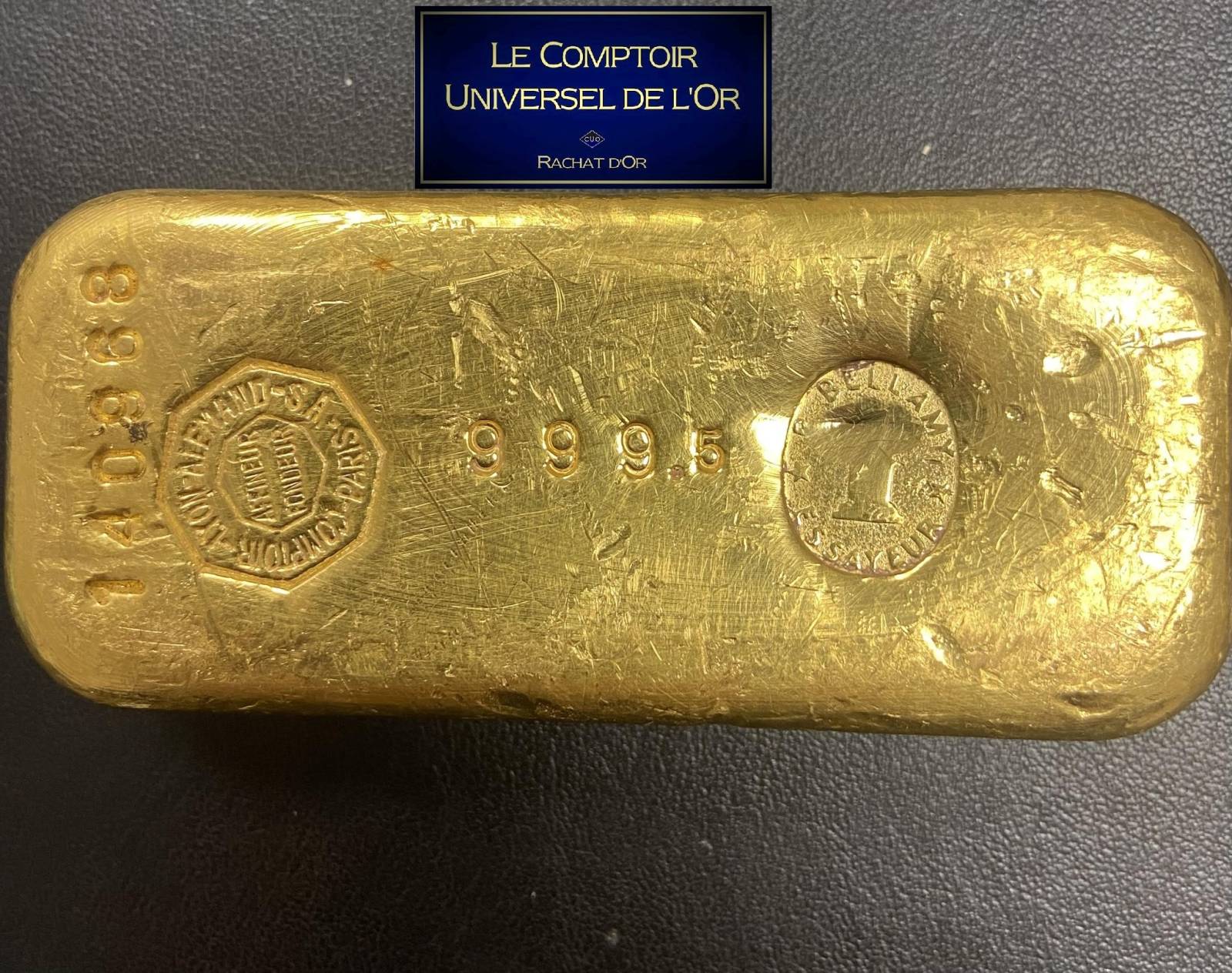 rachat lingot d'or comptoir universel de l'or Normandie et Picardie