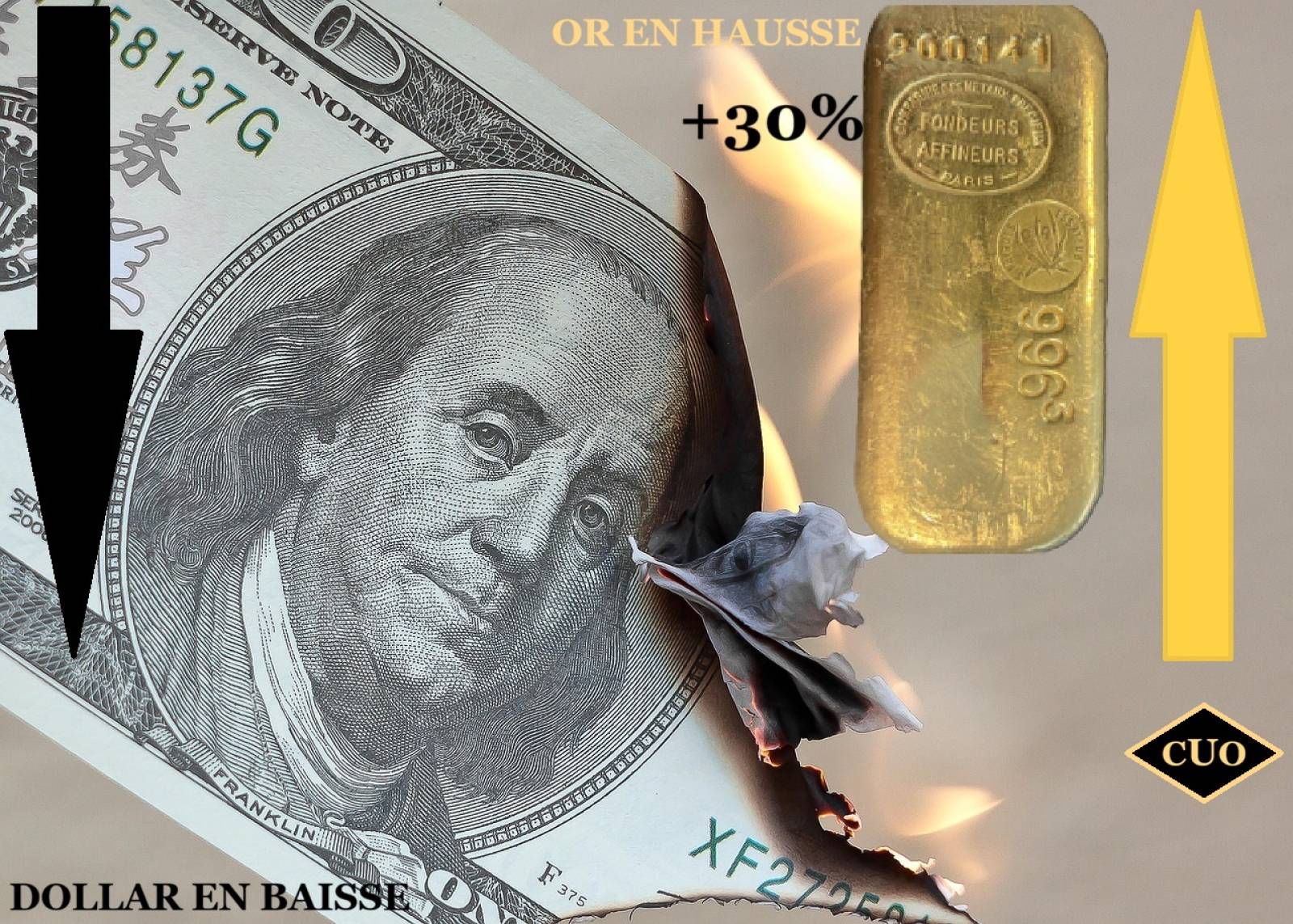 un dollar affaibli, un cours de l'or au sommet
