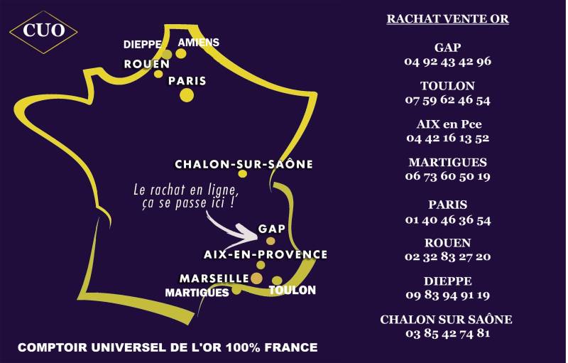 Quelle est l’agence de rachat d’or la plus proche de chez moi, en Seine Maritime?