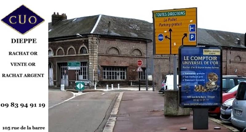 Où se situe le Comptoir Universel de l'or Dieppe en Normandie