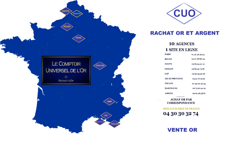 Avez vous un comptoir de rachat d'or dans le département 60 l'Oise ?