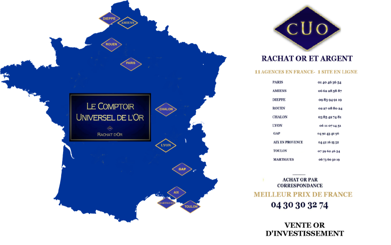 Avez vous un comptoir de rachat d'or dans le département 60 l'Oise ?