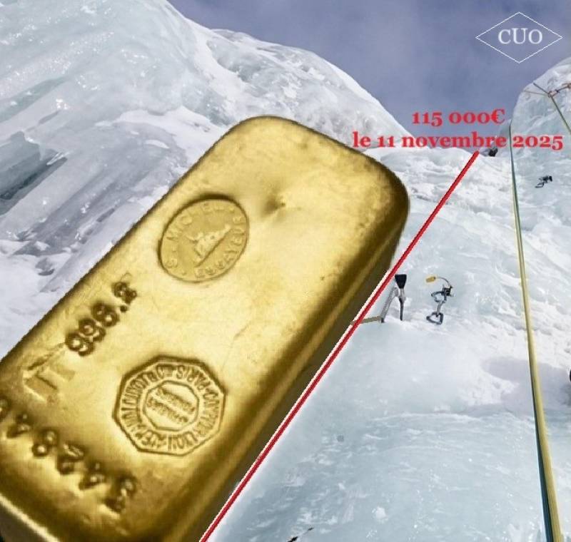 Brusque escalade du cours de l'or entre le 10 et le 11 novembre 2025 par le comptoir universel de l'or Dieppe